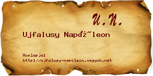 Ujfalusy Napóleon névjegykártya